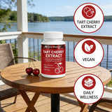 Luvie Glow Tart Cherry Capsules lifestyle scene with fruits