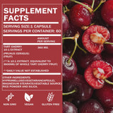 Luvie Glow Tart Cherry Capsules packaging and bottle