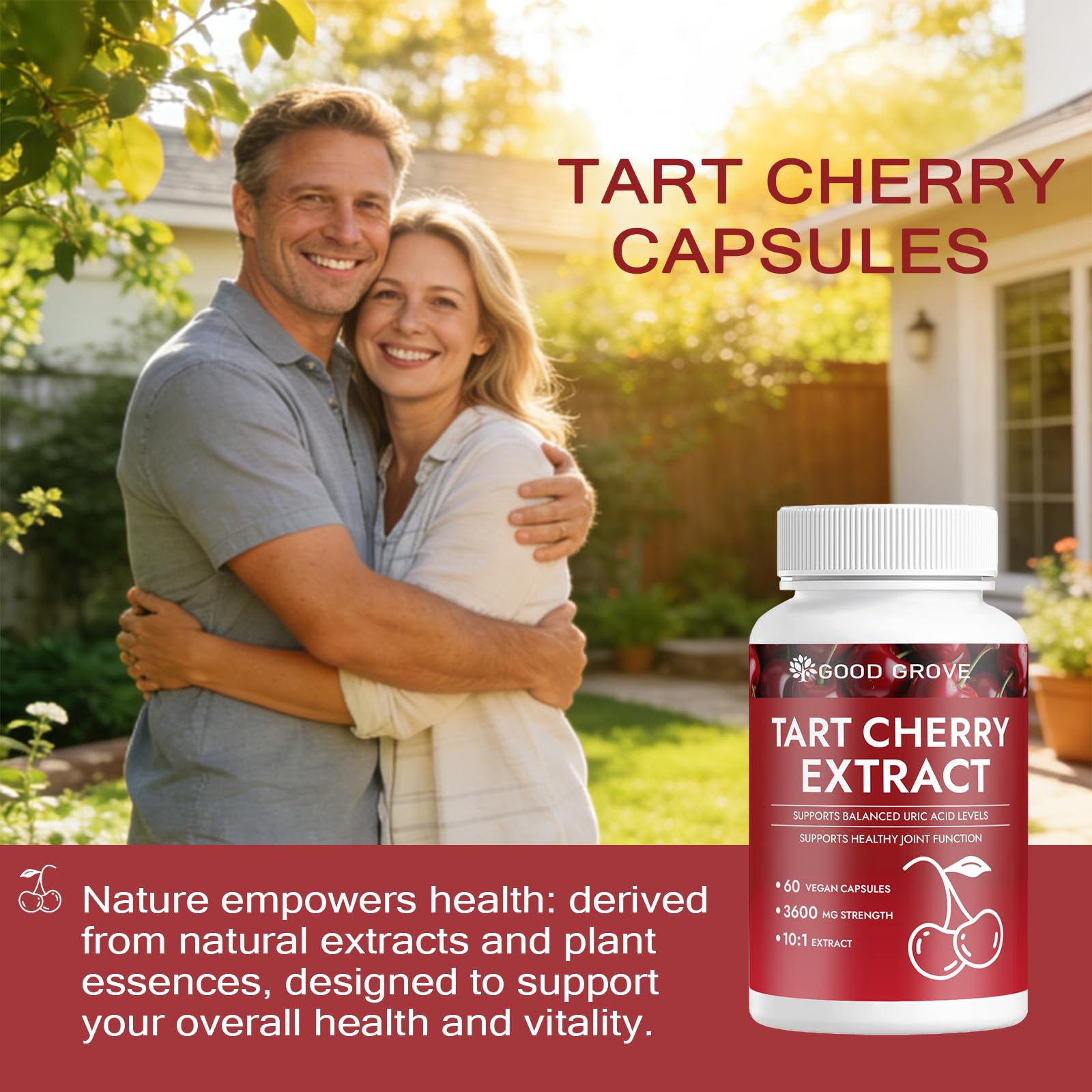 Luvie Glow Tart Cherry Capsules side view showing label