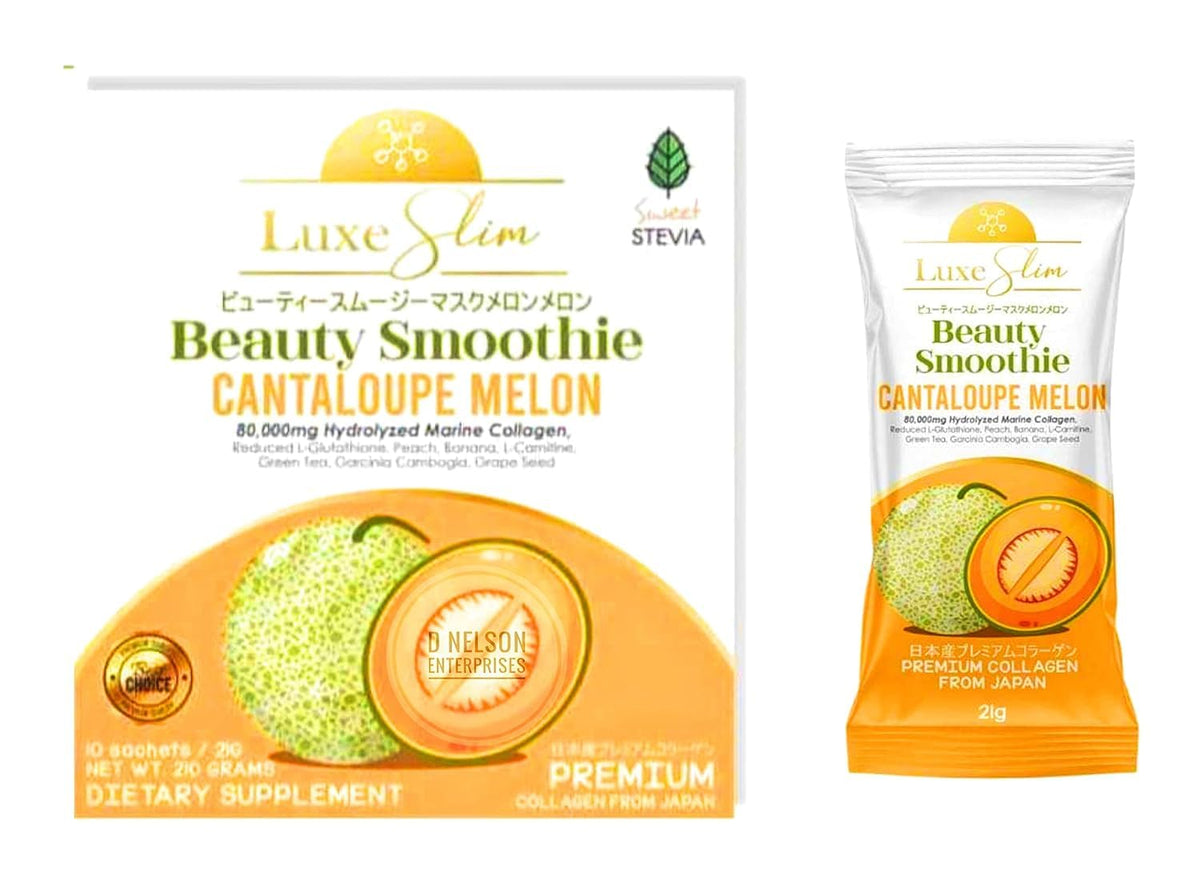 Luxe Slim Beauty Smoothie Cantaloupe Melon front view packaging