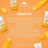 Luxe Slim Beauty Smoothie Cantaloupe Melon ingredients list on the back of the packaging