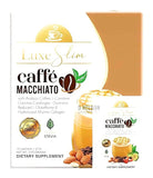 Luxe Slim Caffe Macchiato box with 10 sachets front view