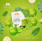 Luxe Slim Cucumber Dalandan Beauty Juice sachet opened with contents