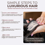 LUXURY TREND Deep Conditioning Hair Mask in a bathroom setting