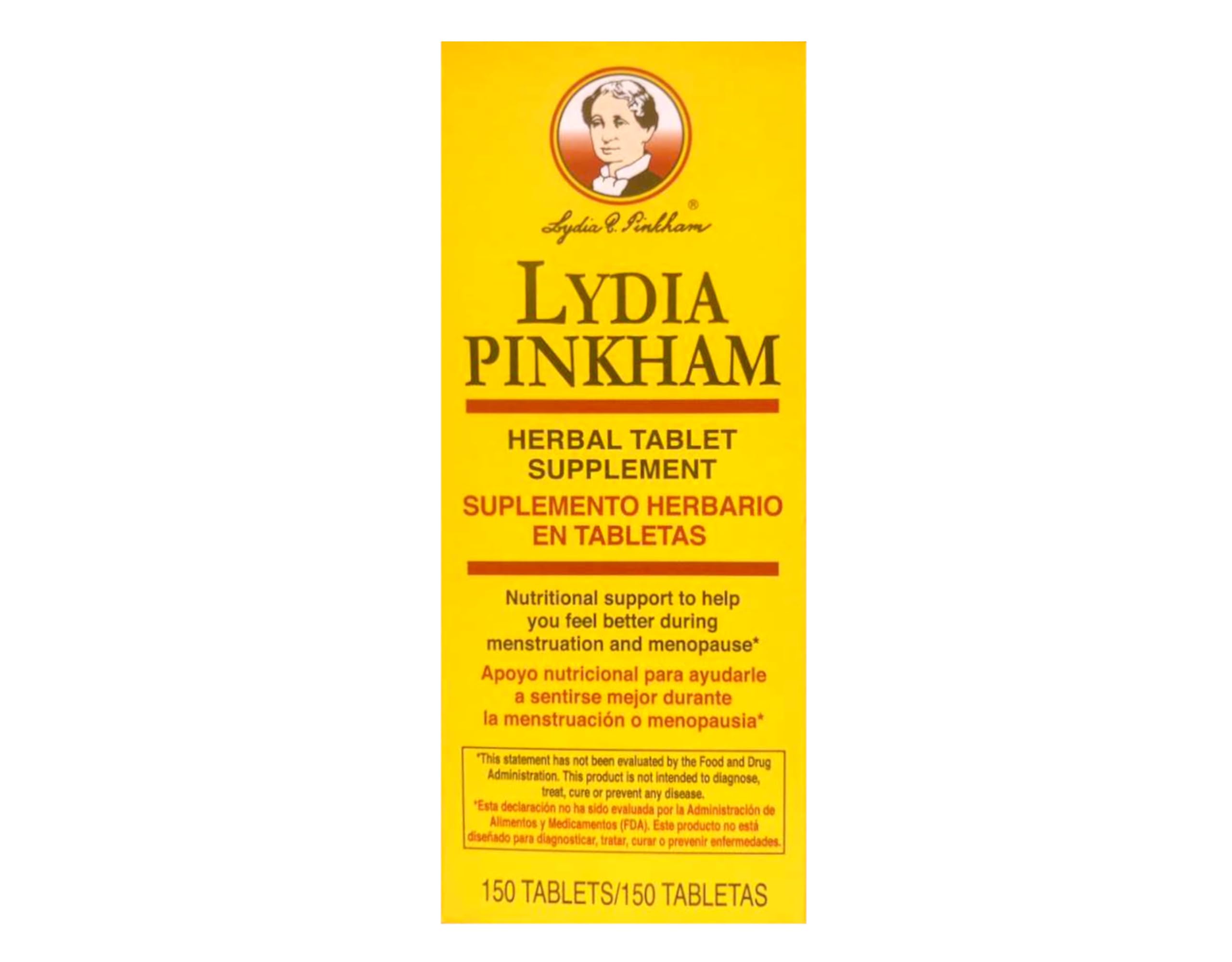 Lydia Pinkham Multivitamins side view showing ingredients
