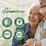 Lymph Savior capsules on a marble background