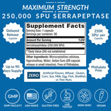 Lyndon Fields Medical Serra-250k® Ultra-High Potency Serrapeptase capsules close-up