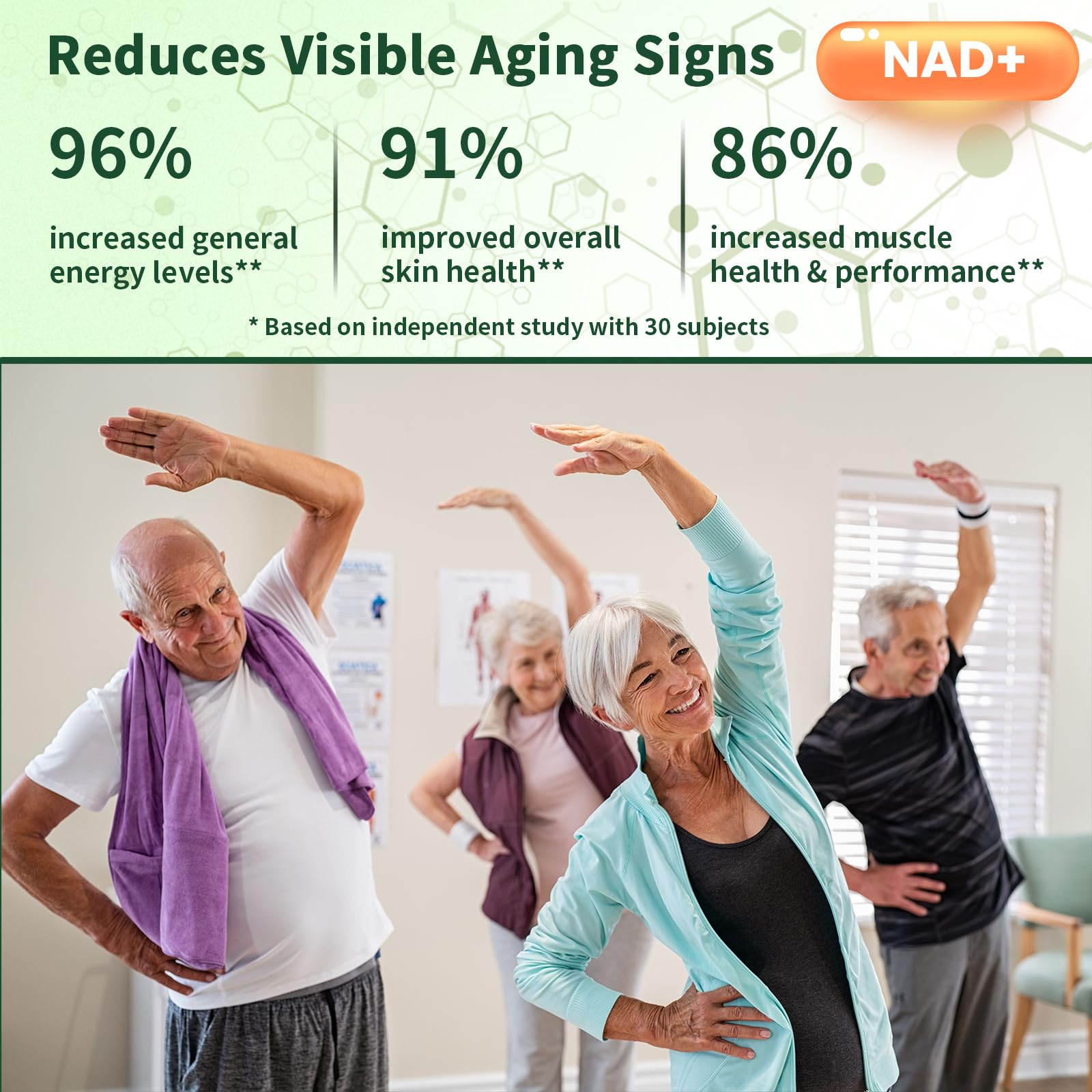 Lyndops NAD+ Resveratrol Supplement packaging details
