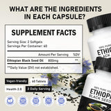 LYROYREG Black Seed Oil Capsules in hand