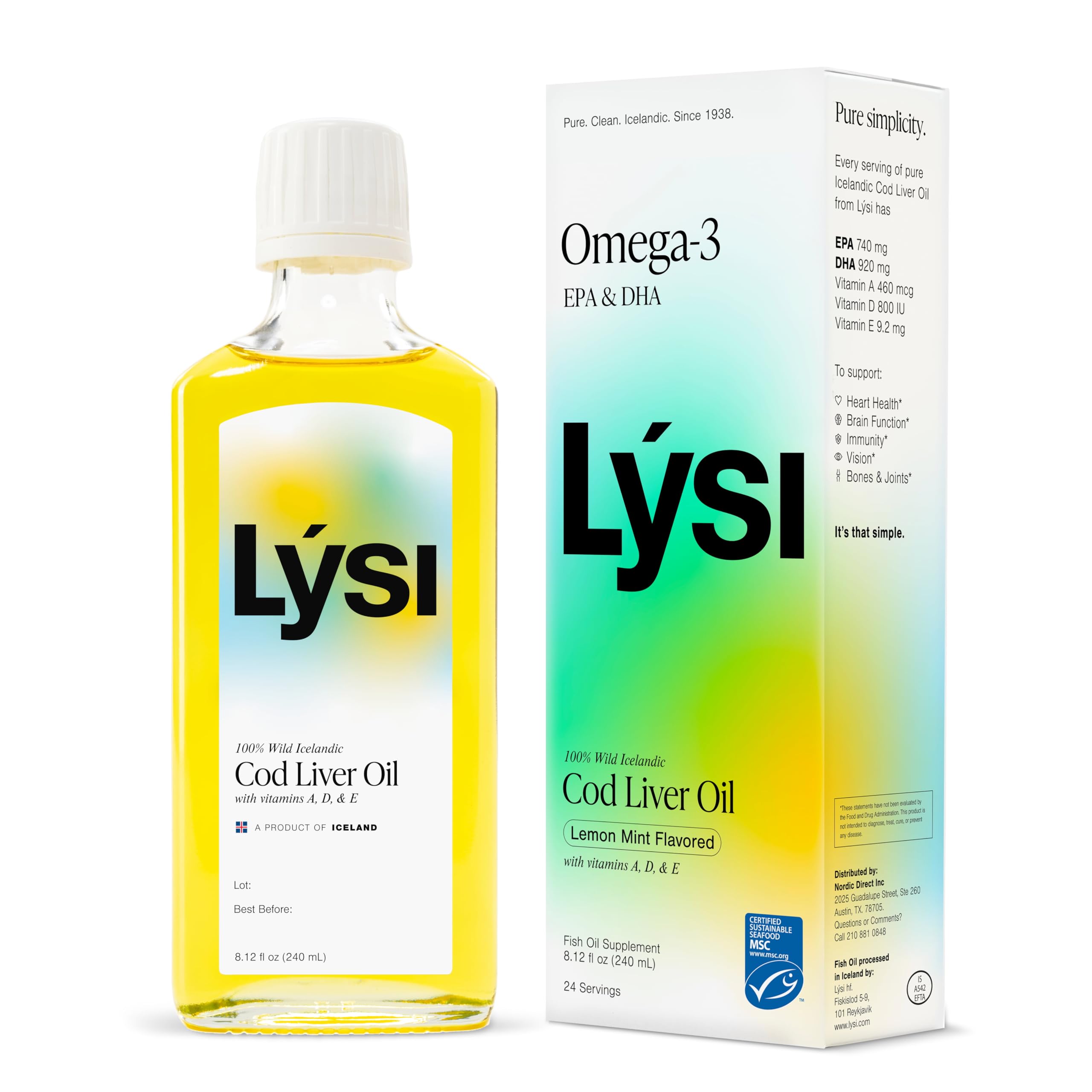 LYSI Fish Oil Supplement 231g front view