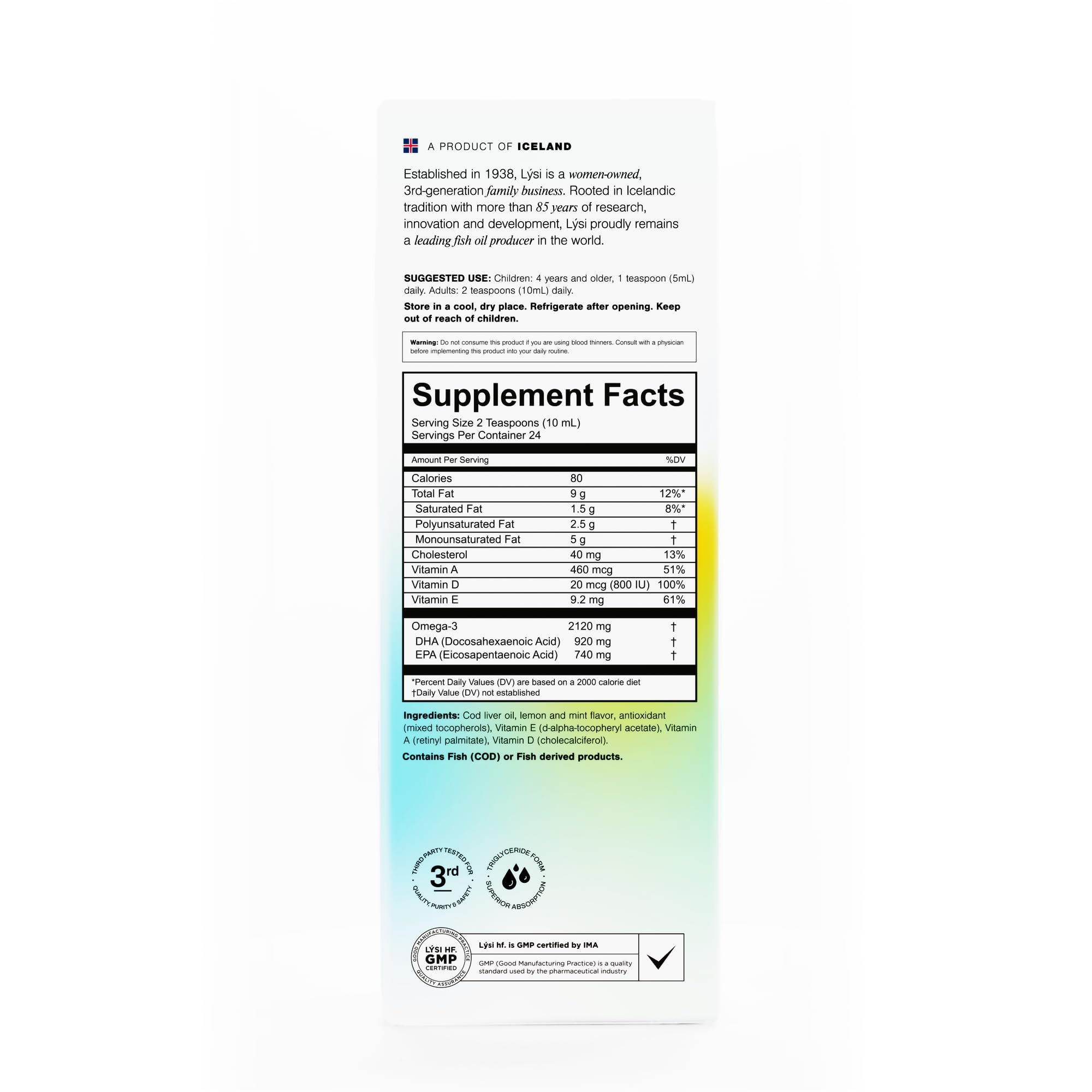 LYSI Fish Oil Supplement serving suggestion