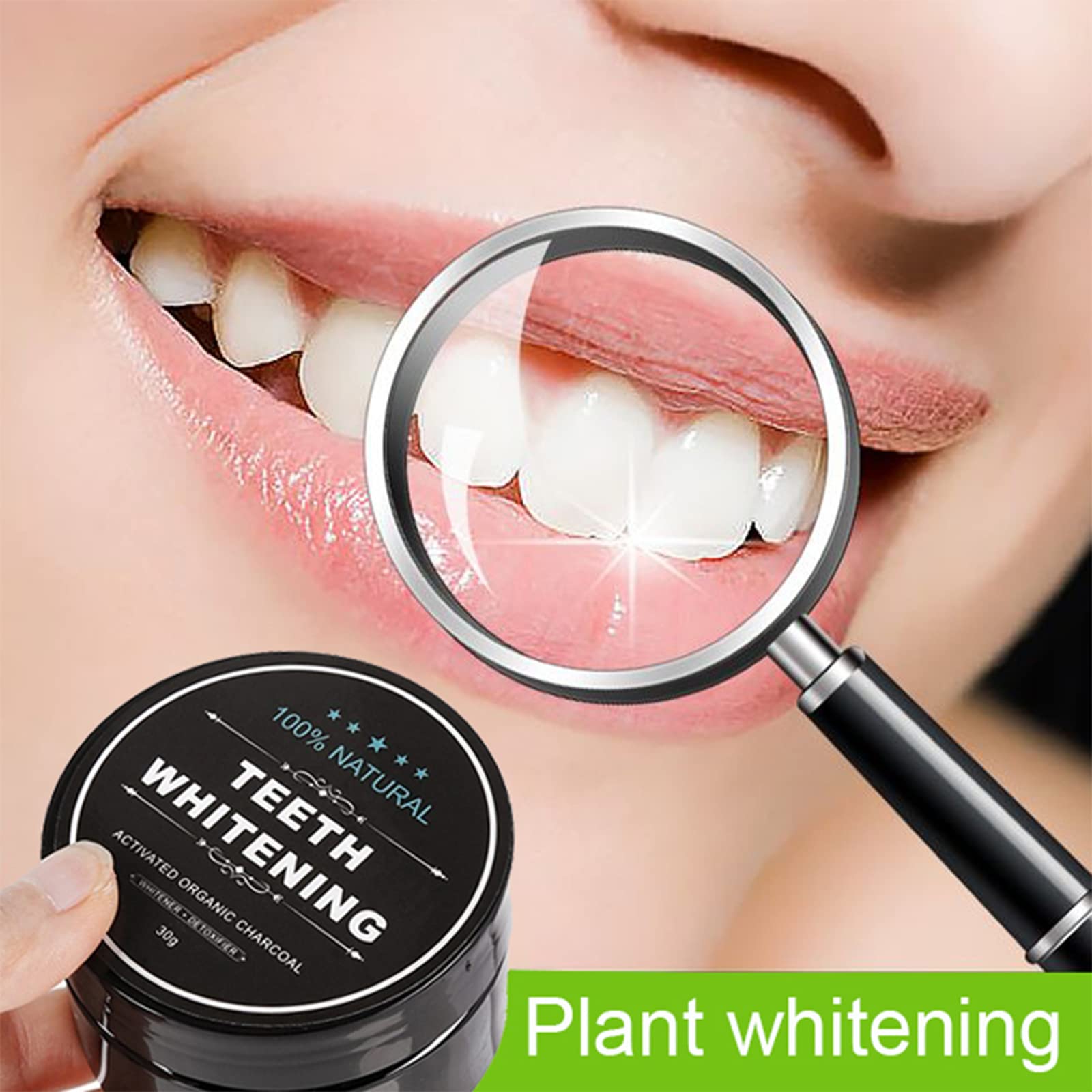 Lythor Activated Charcoal Powder with toothbrush