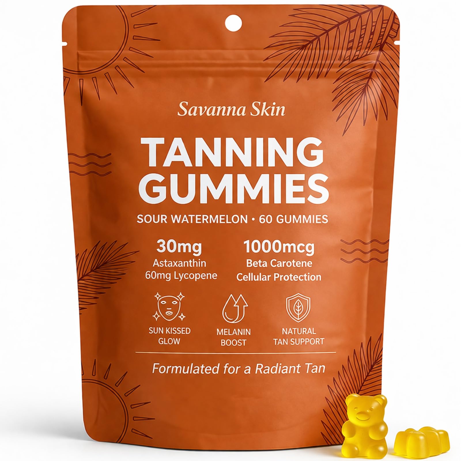 Lyva Astaxanthin Gummies front view with packaging