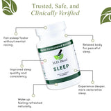 M.D. Blend Sleep Supplement back view with nutritional information
