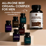 M inch Beef Organ Supplement 13-in-1 for Men bottle on a table