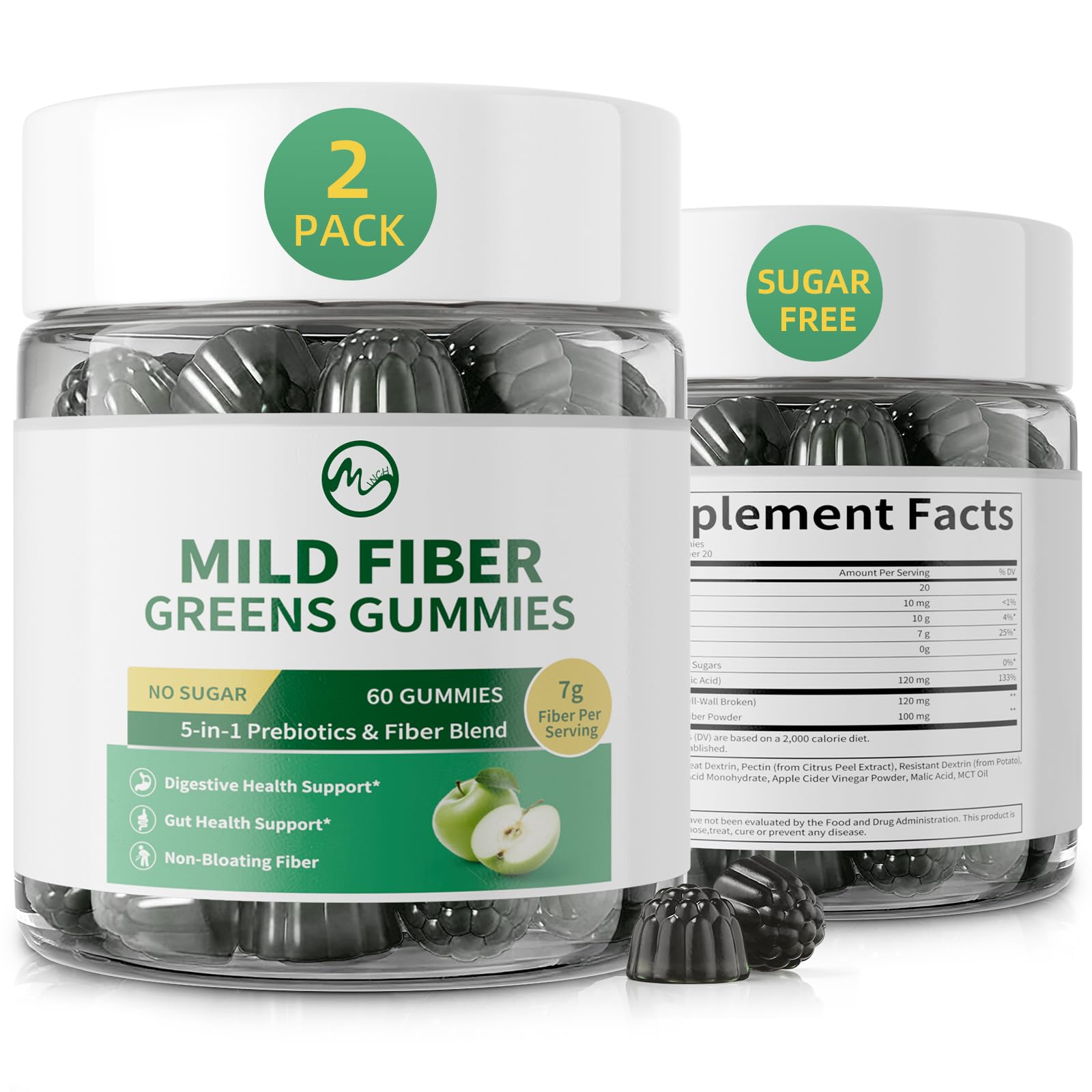 M inch Fibre Gummies front view packaging