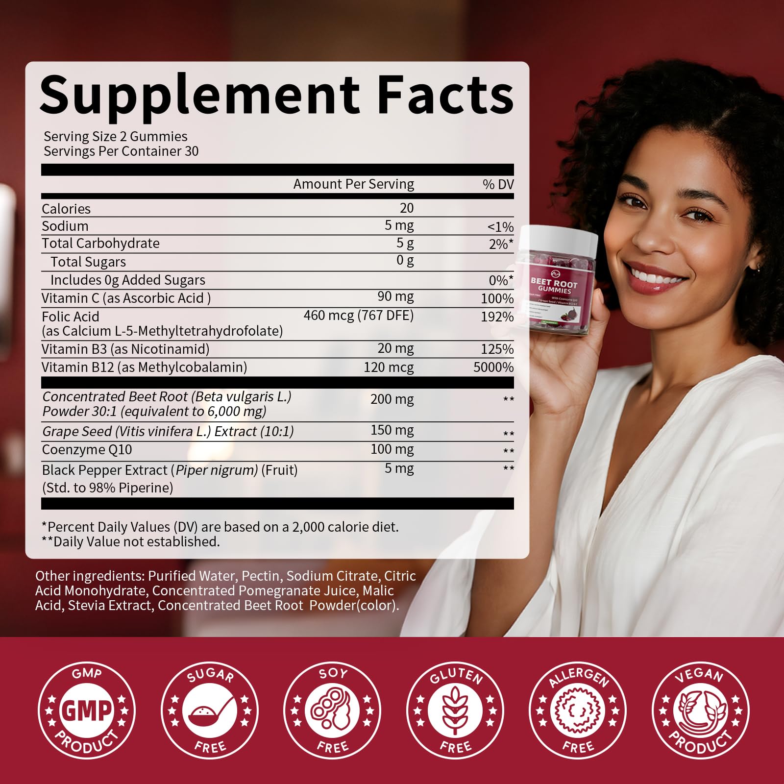 M inch Grape Seed Extract Beetroot Gummies in a lifestyle setting