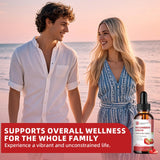 M inch Liquid Magnesium Glycinate Drops serving suggestion with juice