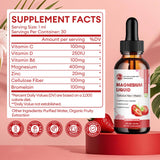 M inch Liquid Magnesium Glycinate Drops strawberry flavour label close-up