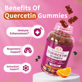 M inch Quercetin Gummies 100 MG ingredients list on the back of the bottle