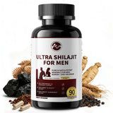 M inch Shilajit Capsules 750mg front view with packaging