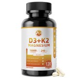 M inch Vitamin D3 K2 capsules front view