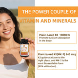 M inch Vitamin D3 K2 capsules showing capsule size