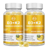 M inch Vitamin D3 K2 Gummies 10000IU front view