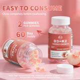M inch Vitamin D3 K2 Gummies displayed on a table