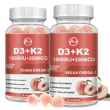 M inch Vitamin D3 K2 Gummies front view with packaging
