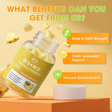 M inch Vitamin D3 K2 Gummies with pineapple flavour