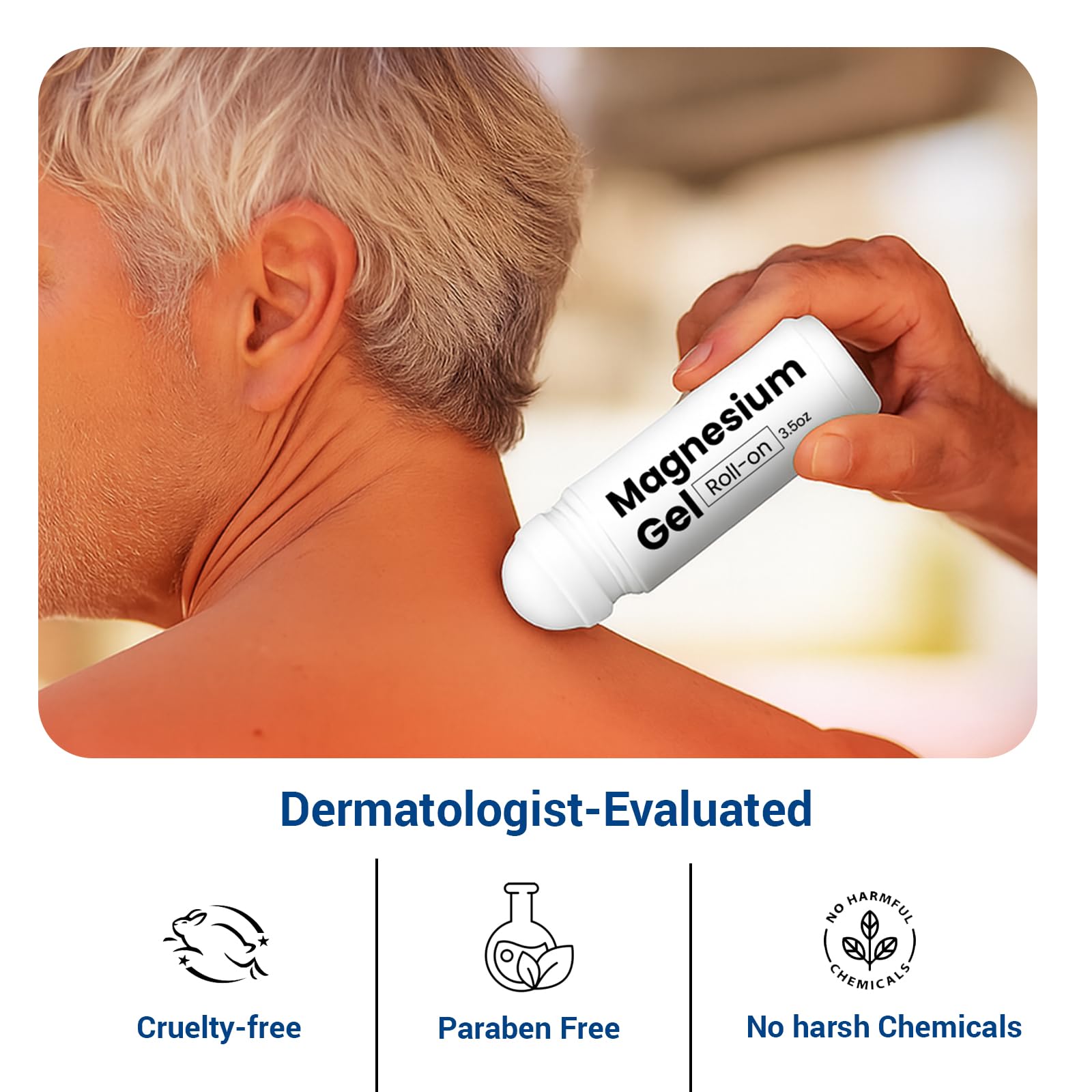 M PAIN MANAGEMENT TECHNOLOGIES Magnesium Roll-On application on skin