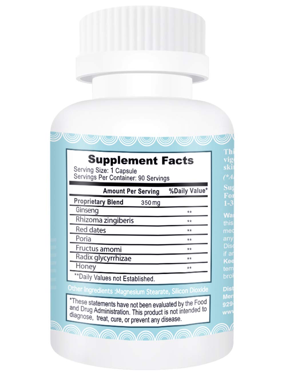 M.U Blended Vitamin & Mineral Supplement packaging details