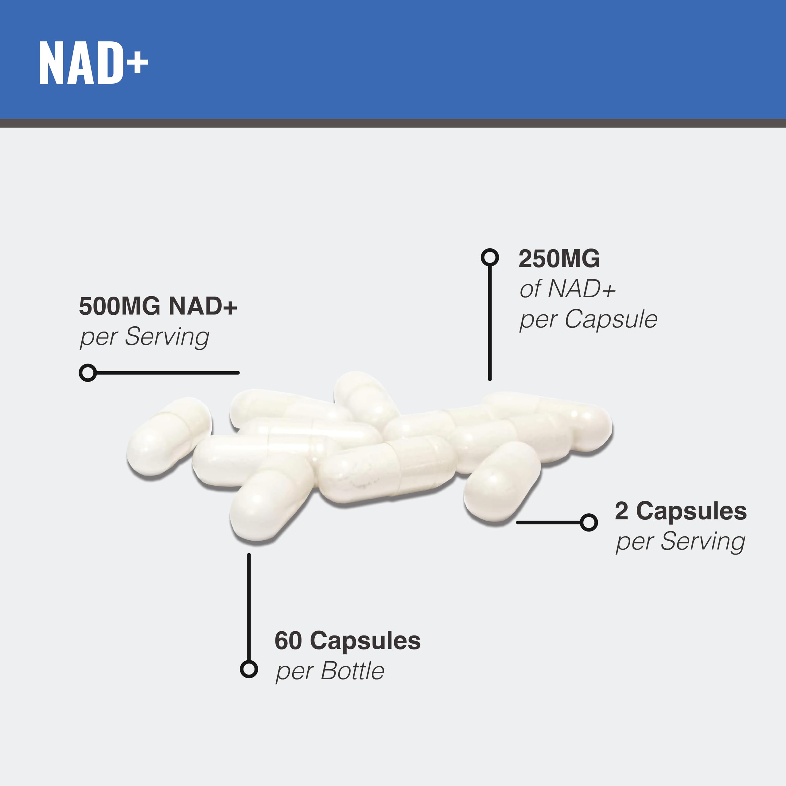 MAAC10 Liposomal NAD+ Capsules 250mg close-up of capsules