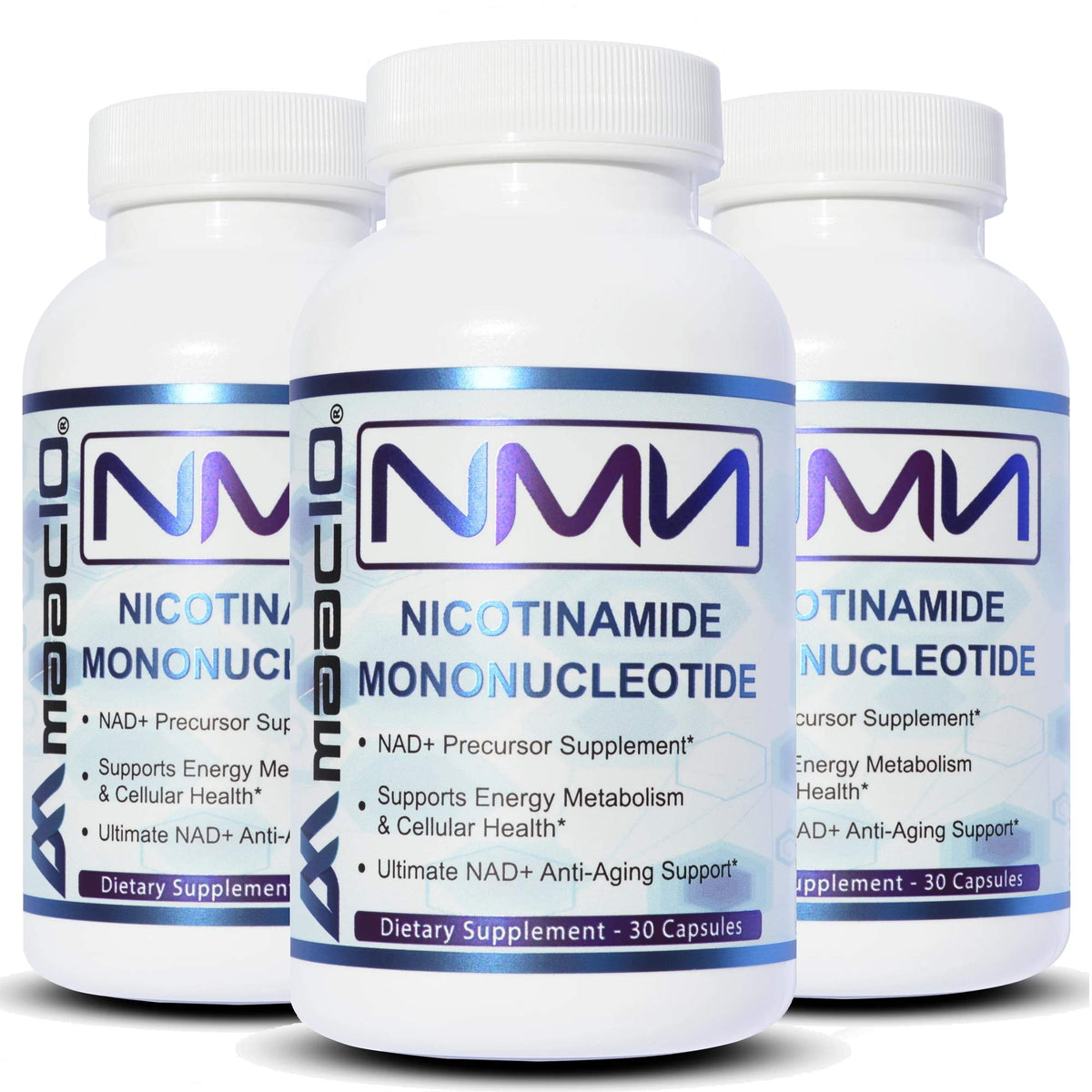 MAAC10 NMN Supplement 99% Pure Vitamin B3 front view