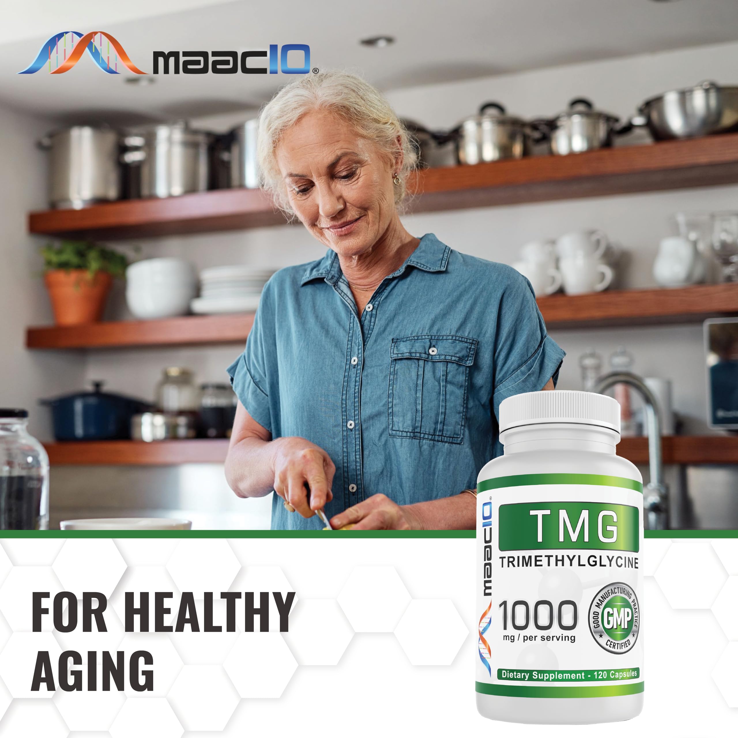 MAAC10 TMG Methyl Donor Supplement on a table