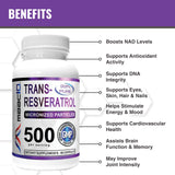 MAAC10 Trans-Resveratrol bottle with 60 capsules