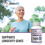 MAAC10 Trans-Resveratrol bottle with BioPerine information