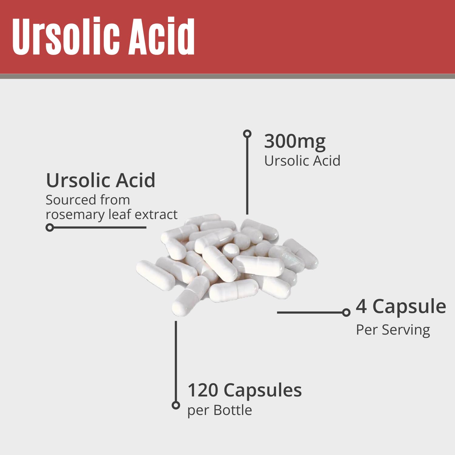 MAAC10 Ursolic Acid Capsules close-up of capsules