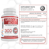 MAAC10 Ursolic Acid Capsules displayed with rosemary leaves