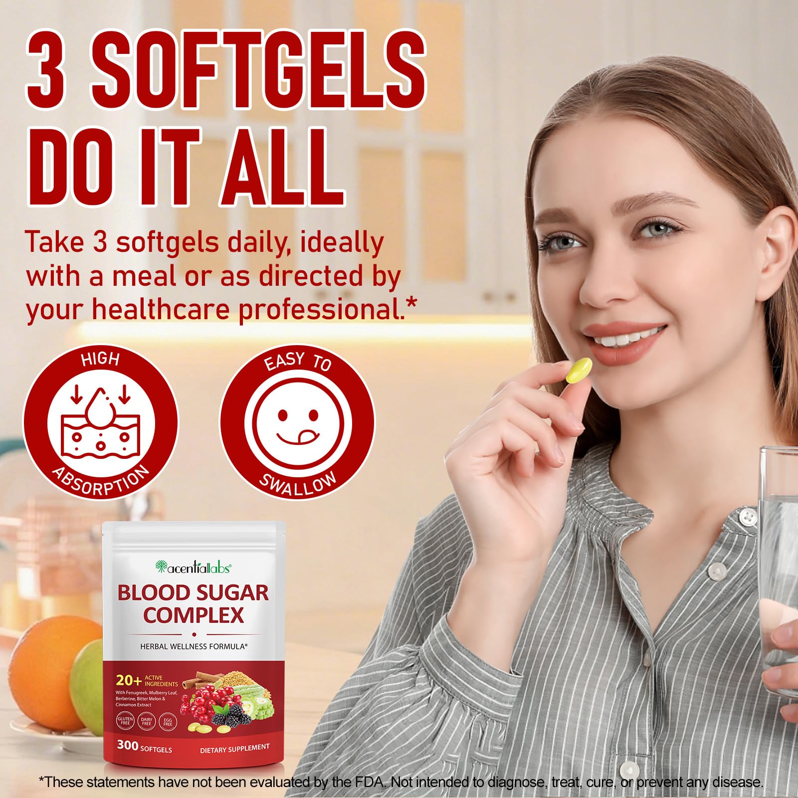 Maaoun Blood Sugar Complex capsules in a wellness setting