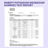MABEFY Magnesium Potassium Gummies back view showing serving size