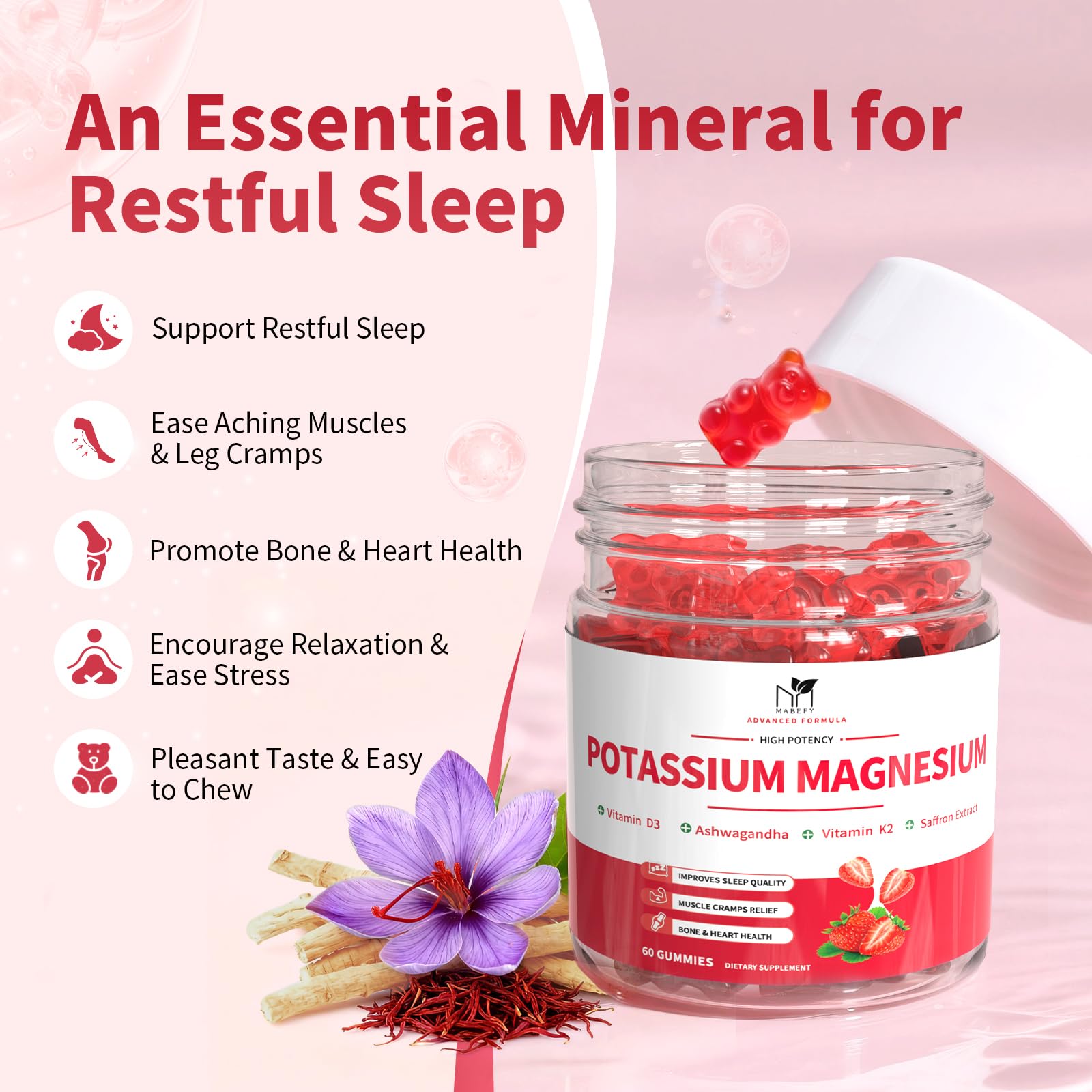 MABEFY Magnesium Potassium Gummies lifestyle scene with active person