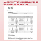 MABEFY Magnesium Potassium Gummies on a wooden table