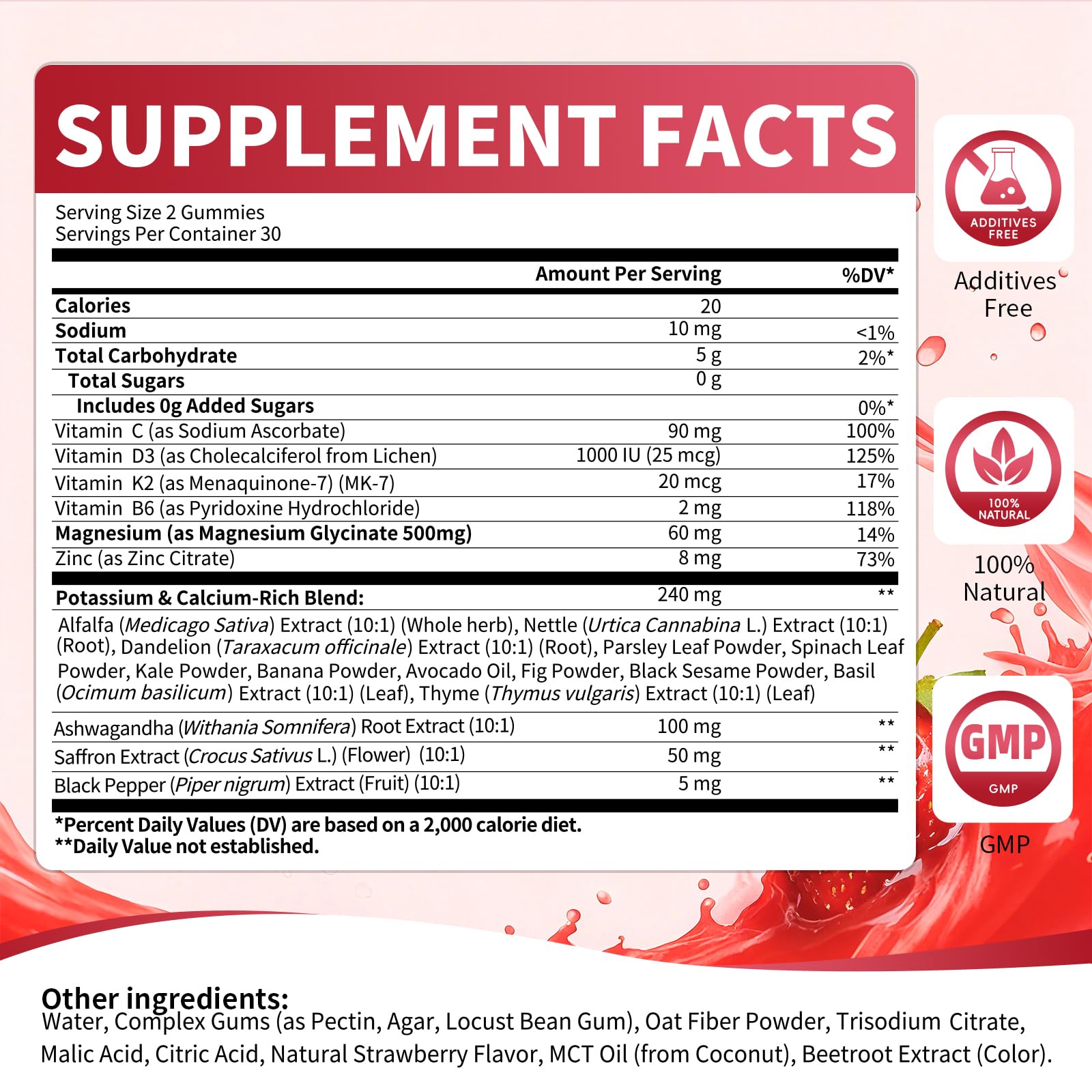 MABEFY Magnesium Potassium Gummies showing individual gummy