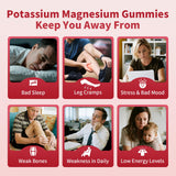 MABEFY Magnesium Potassium Gummies side view with nutritional information
