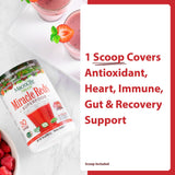 MacroLife Naturals Super Reds Powder 283g scoop and powder