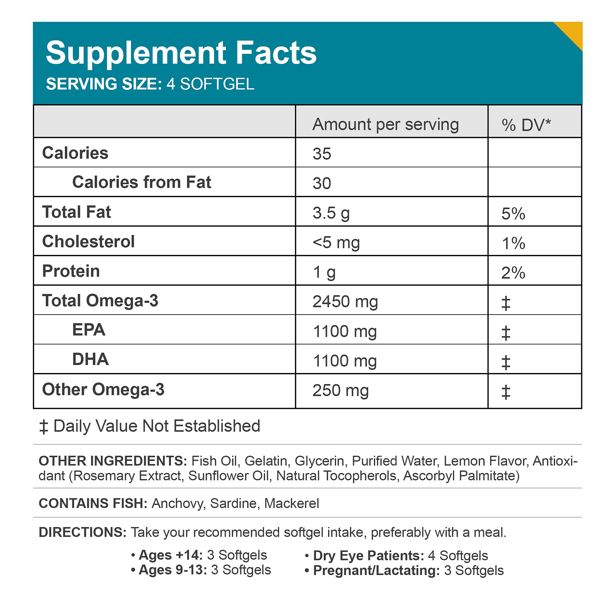Macuhealth Omega-3 Fish Oil Softgels packaging