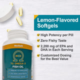 Macuhealth Omega-3 Fish Oil Softgels side view