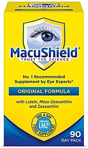 MacuShield Eye Supplement capsule bottle side view